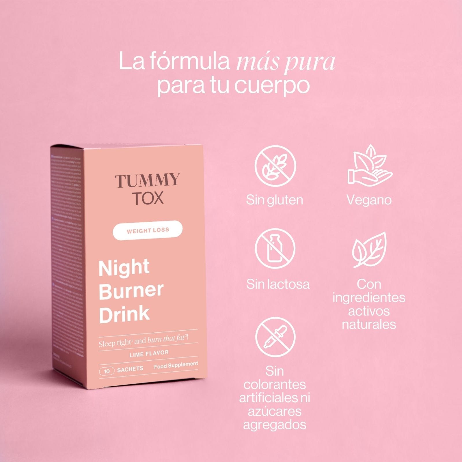 Night Burner Drink (Lima): Bebida para adelgazar mientras duermes - 3 unidades.