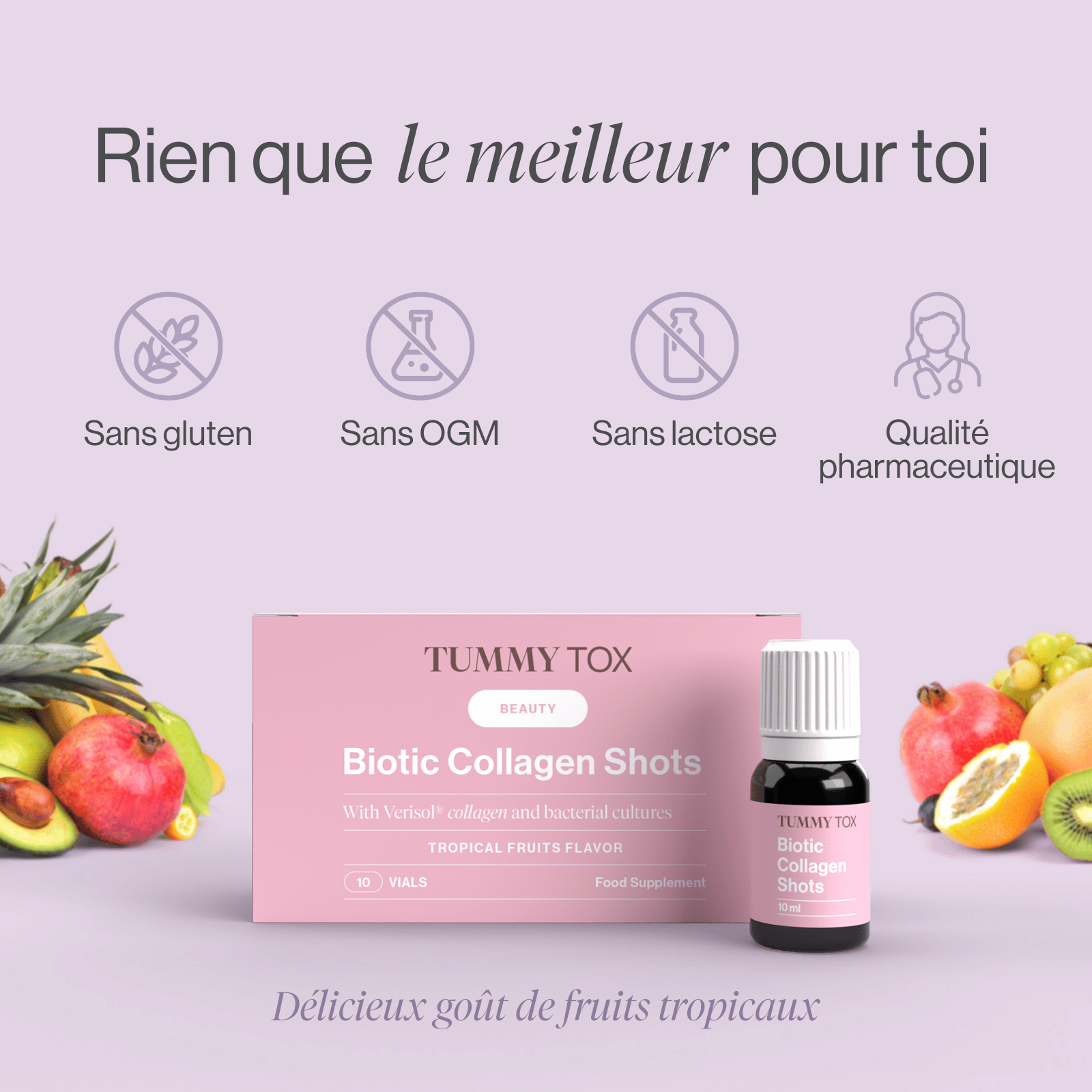 Biotic Collagen Shots pour une peau jeune et sans imperfections - 3 boîtes.
