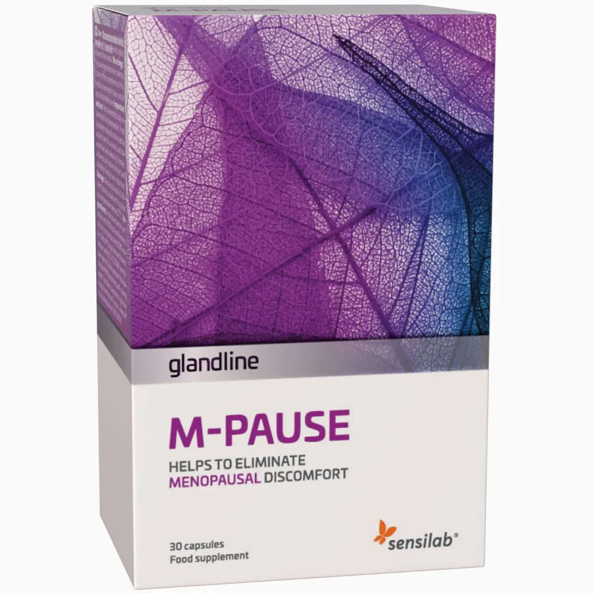 M-Pause - reduces hot flashes up to 4x. 100% natural and hormone-free menopause supplement. With hop and red clover. 30 capsules | Sensilab