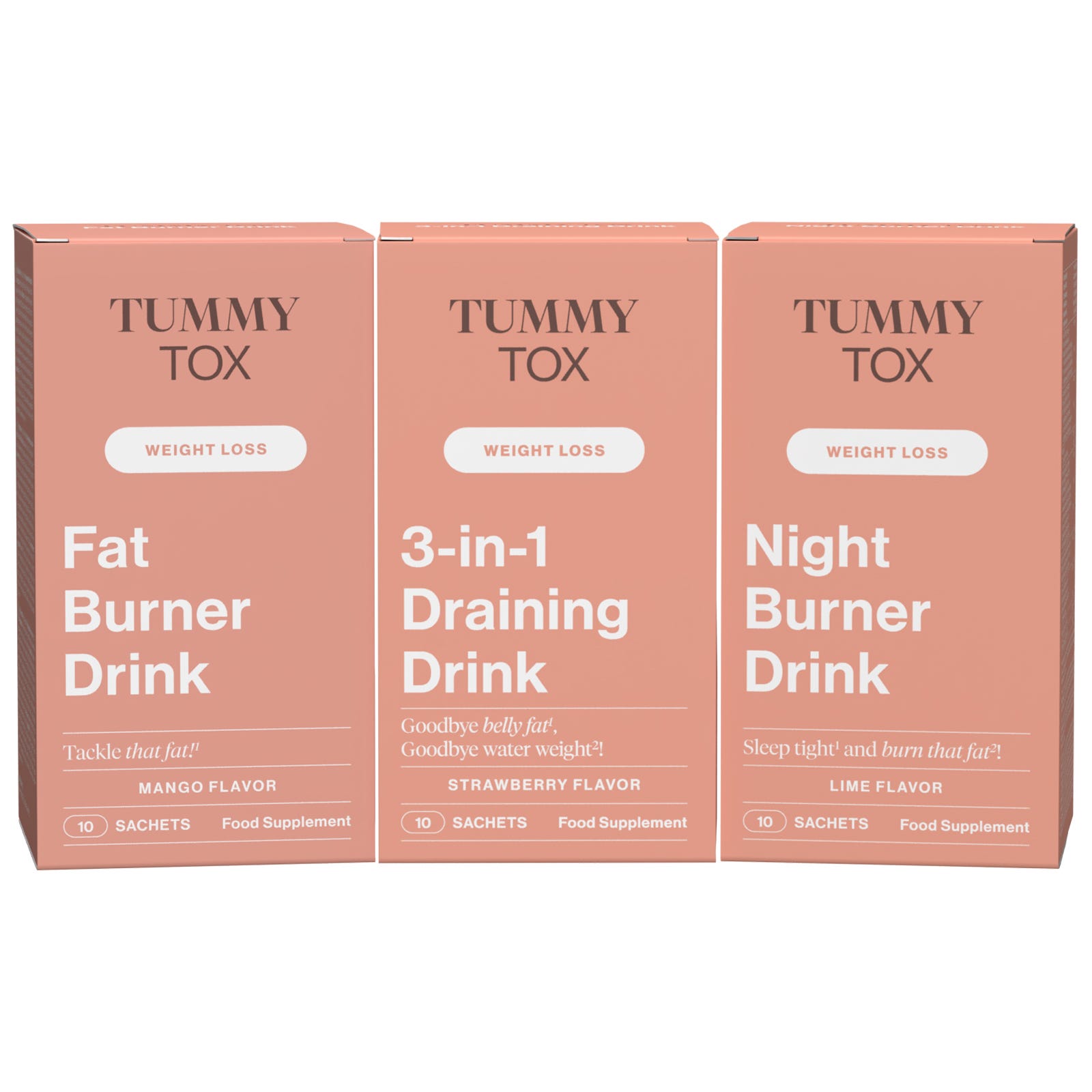 La Box Découverte TummyTox | Draine les excès d'eau du corps et brûle les graisses | TummyTox France.