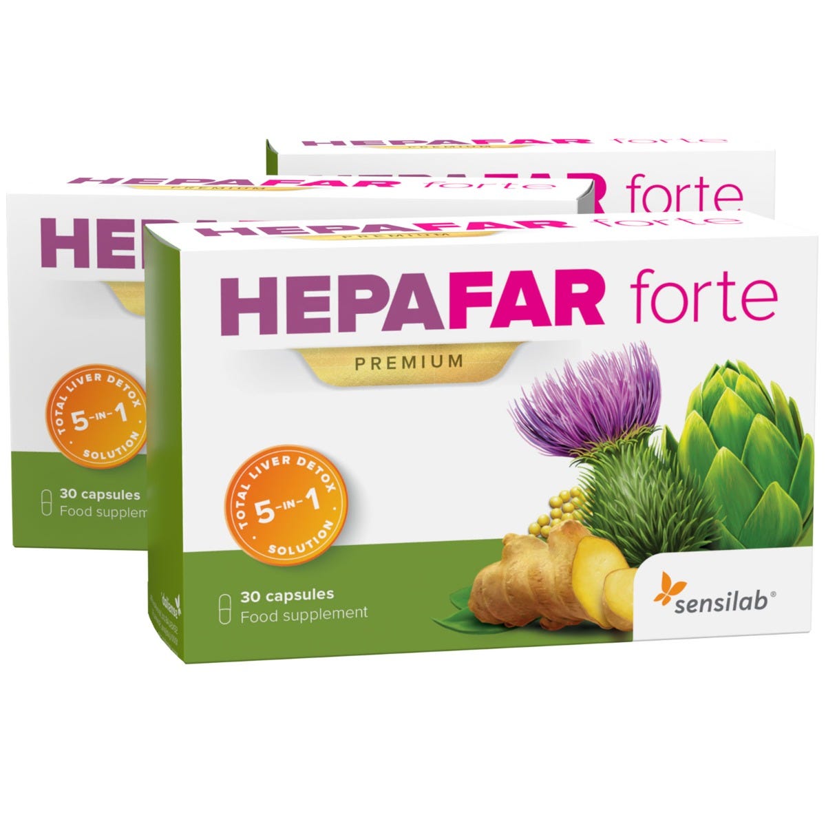 Hepafar forte Premium 3er Pack - Mariendistel-Kapseln zur Unterstützung der Leberfunktionen.
