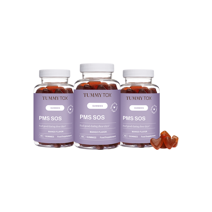 PMS SOS Gummies: caramelle per alleviare i sintomi preciclo - 3 confezioni.