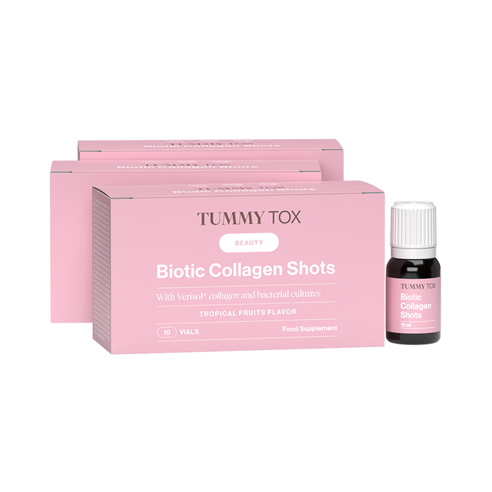 Biotic Collagen Shots pour une peau jeune et sans imperfections - 3 boîtes.