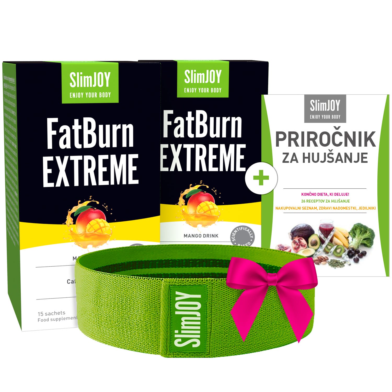 SlimJOY FatBurn XXL | Močan napitek za kurjenje maščobe s termogenim učinkom za maksimalno izgubo maščobe | 1+1 GRATIS + SlimJOY elastika.