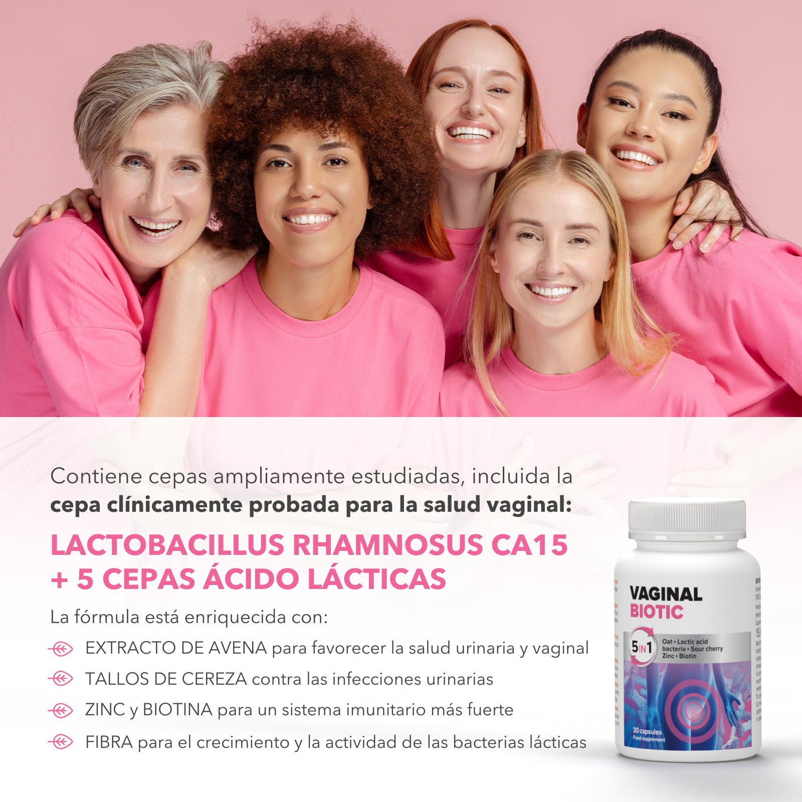 Vaginal Biotic: potente fórmula probiótica para mujeres  3 uds..