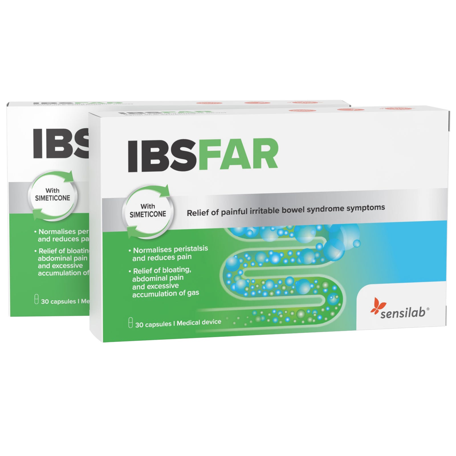 IBSFar - IBS výživový doplnok na syndróm dráždivého čreva 2-balenie.