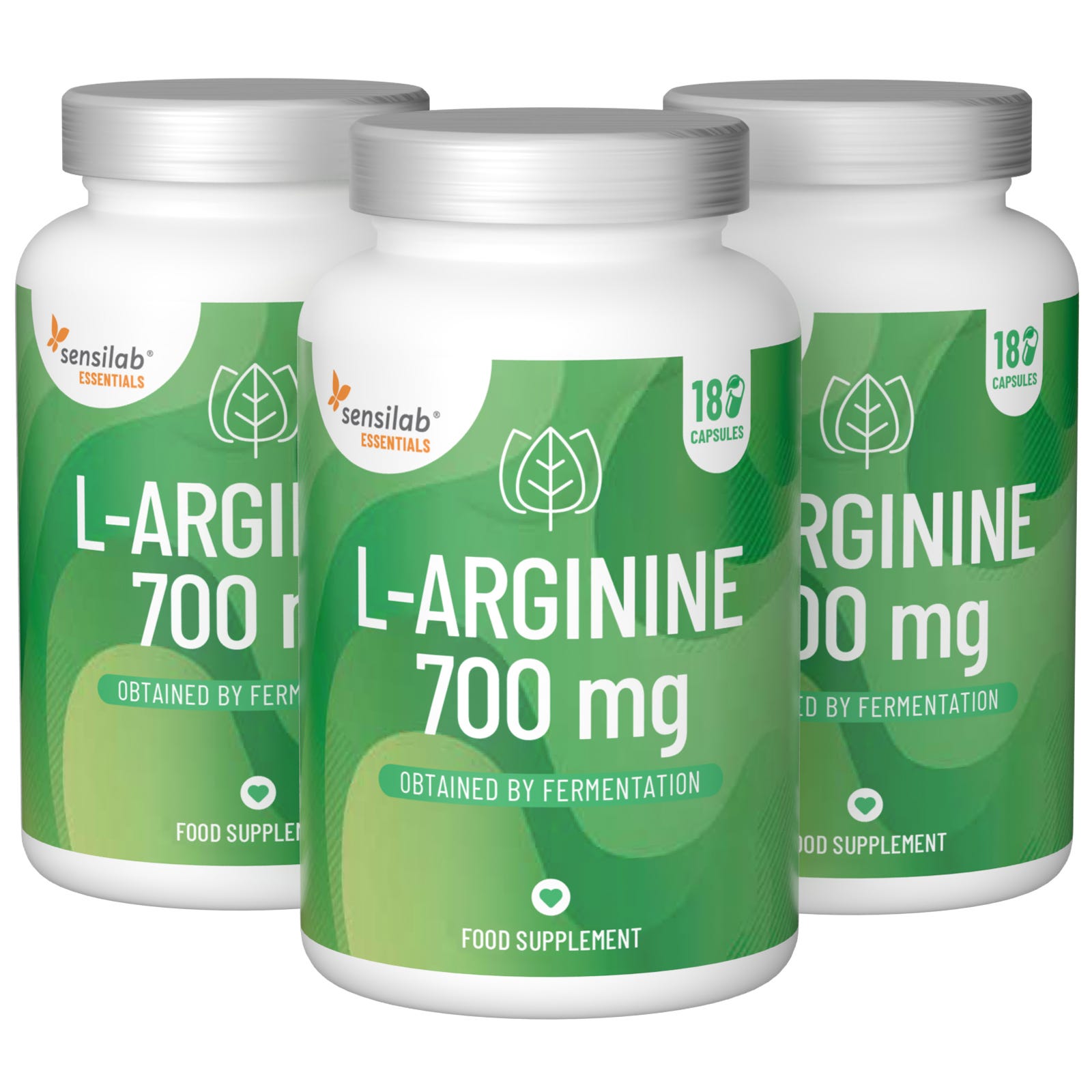 Essentials L-arginina 700 mg - Alto dosaggio - In forma libera - Vegano, 540 capsule.