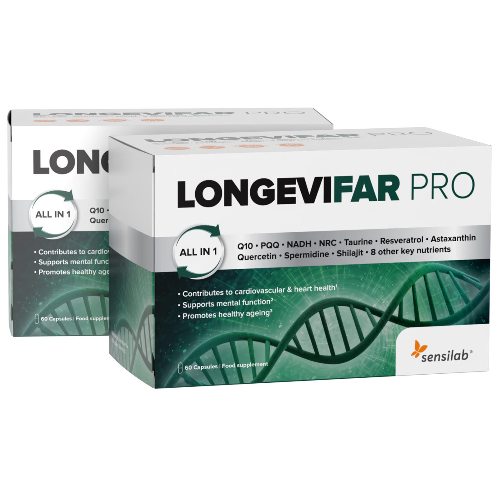 LongeviFar PRO - suplemento con NAD+, pack de 2 uds..