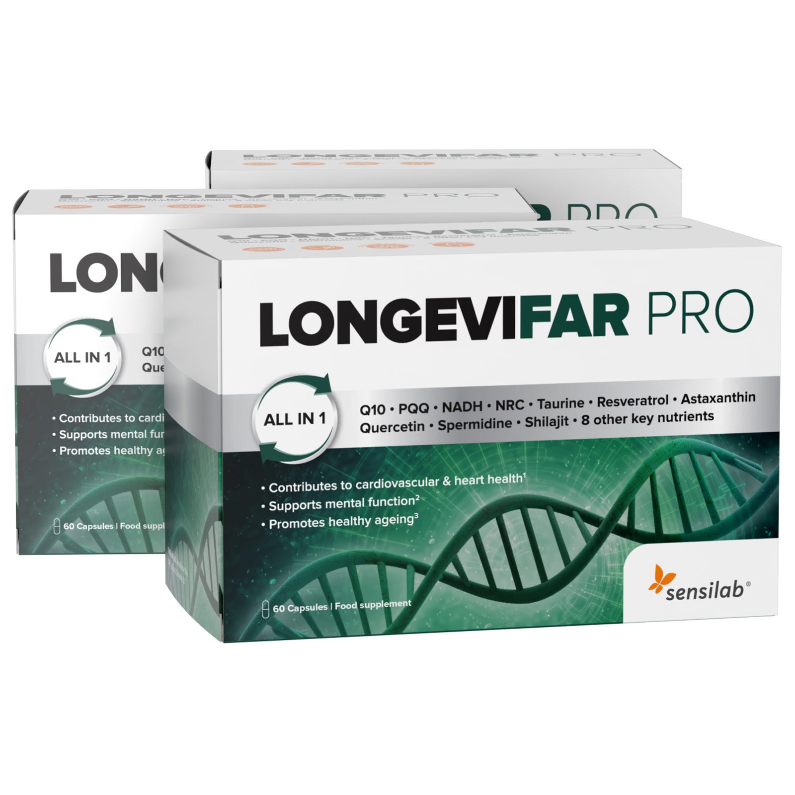 LongeviFAR PRO 3-Pack - NAD+ Supplement.